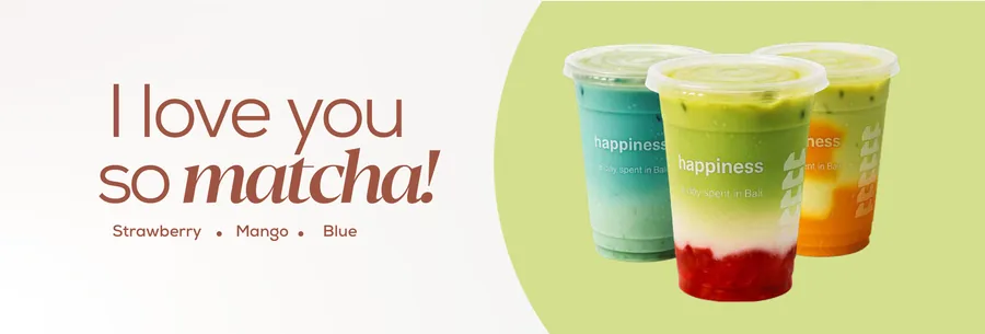 Matcha promo banner inside the ASAI Cafe menu